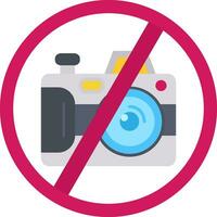 No camera Line Filled Icon vector