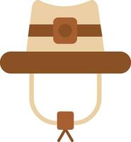 sombrero línea lleno icono vector