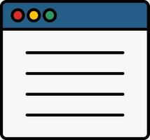 Website Line Filled Icon vector