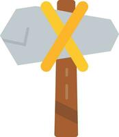 Hammer Line Filled Icon vector