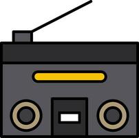 Radio Line Filled Icon vector