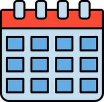 Calendar Line Filled Icon vector