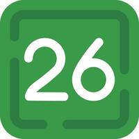 Twenty Six Line Filled Icon vector