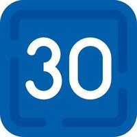 Thirty Line Filled Icon vector