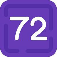 Seventy Two Line Filled Icon vector