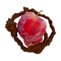 Realistic 3D render of Red Apple splash best for commercial and Design purpose png