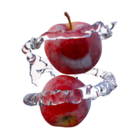 Realistic 3D render of Red Apple splash best for commercial and Design purpose png