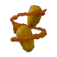 realistico 3d rendere di giallo Mango spruzzo migliore per commerciale e design scopo png