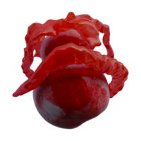 réaliste 3d rendre de rouge Pomme éclaboussure meilleur pour commercial et conception objectif png