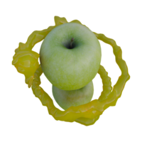 Realistic 3D render of Green Apple splash best for commercial and Design purpose png