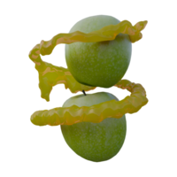 Realistic 3D render of Green Apple splash best for commercial and Design purpose png