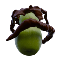 Realistic 3D render of Green Apple splash best for commercial and Design purpose png