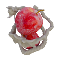 realistisk 3d framställa av röd äpple stänk bäst för kommersiell och design ändamål png