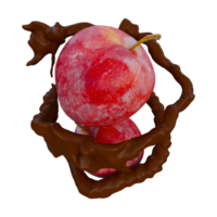 Realistic 3D render of Red Apple splash best for commercial and Design purpose png