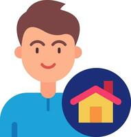 Home Line Filled Icon vector