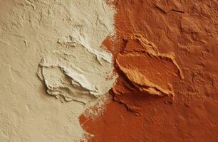 AI generated a brown and cream paint sample on plaster photo