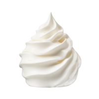 ai generado azotado crema aislado en blanco antecedentes png