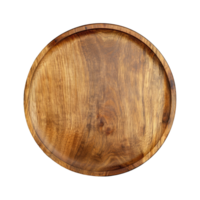 AI generated Wooden Plate Isolated on white background png