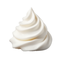 ai gerado açoitado creme isolado em branco fundo png