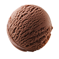 AI generated Chocolate ice cream ball Isolated on white background png