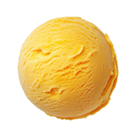 AI generated Orange ice cream ball Isolated on white background png