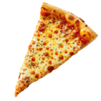 ai generado queso Pizza rebanada aislado en blanco antecedentes png