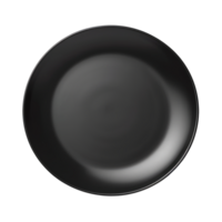 AI generated Black plate Isolated on white background png