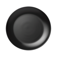 ai généré noir assiette isolé sur blanc Contexte png