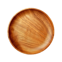 AI generated Wooden Plate Isolated on white background png