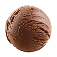 AI generated Chocolate ice cream ball Isolated on white background png