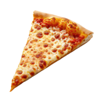 AI generated Cheese pizza slice Isolated on white background png