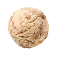 AI generated Hazelnut ice cream ball Isolated on white background png