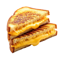 ai généré grillé fromage sandwich isolé sur blanc Contexte png