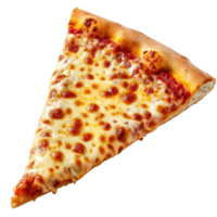 ai generiert Käse Pizza Scheibe isoliert auf Weiß Hintergrund png