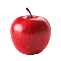 ai generiert 3d rot Apfel isoliert auf Weiß Hintergrund png