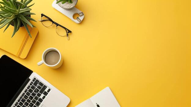 AI generated Web design advertisment background with copy space photo