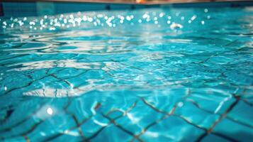 ai generado nadando piscina Anuncio antecedentes con Copiar espacio foto