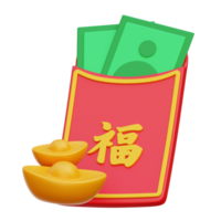 angpao 3d ilustración png