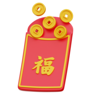 Angpao 3d ilustração png