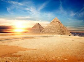 Egyptian pyramids in the Giza photo