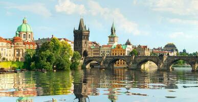 Famous Prague bridge photo