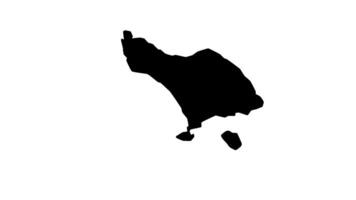 animato video di un' carta geografica di il isola di bali nel Indonesia