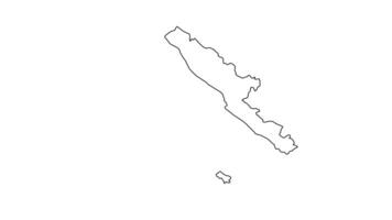 animated sketch of a map of Bengkulu in Indonesia video