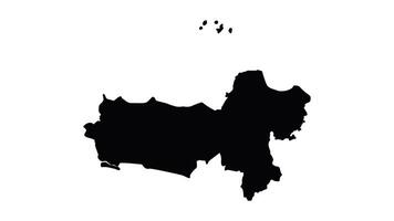animation formes une carte de central Java Province dans Indonésie video