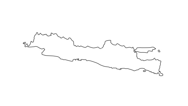 animated sketch of a map of the island of Java in Indonesia 36730006 ...