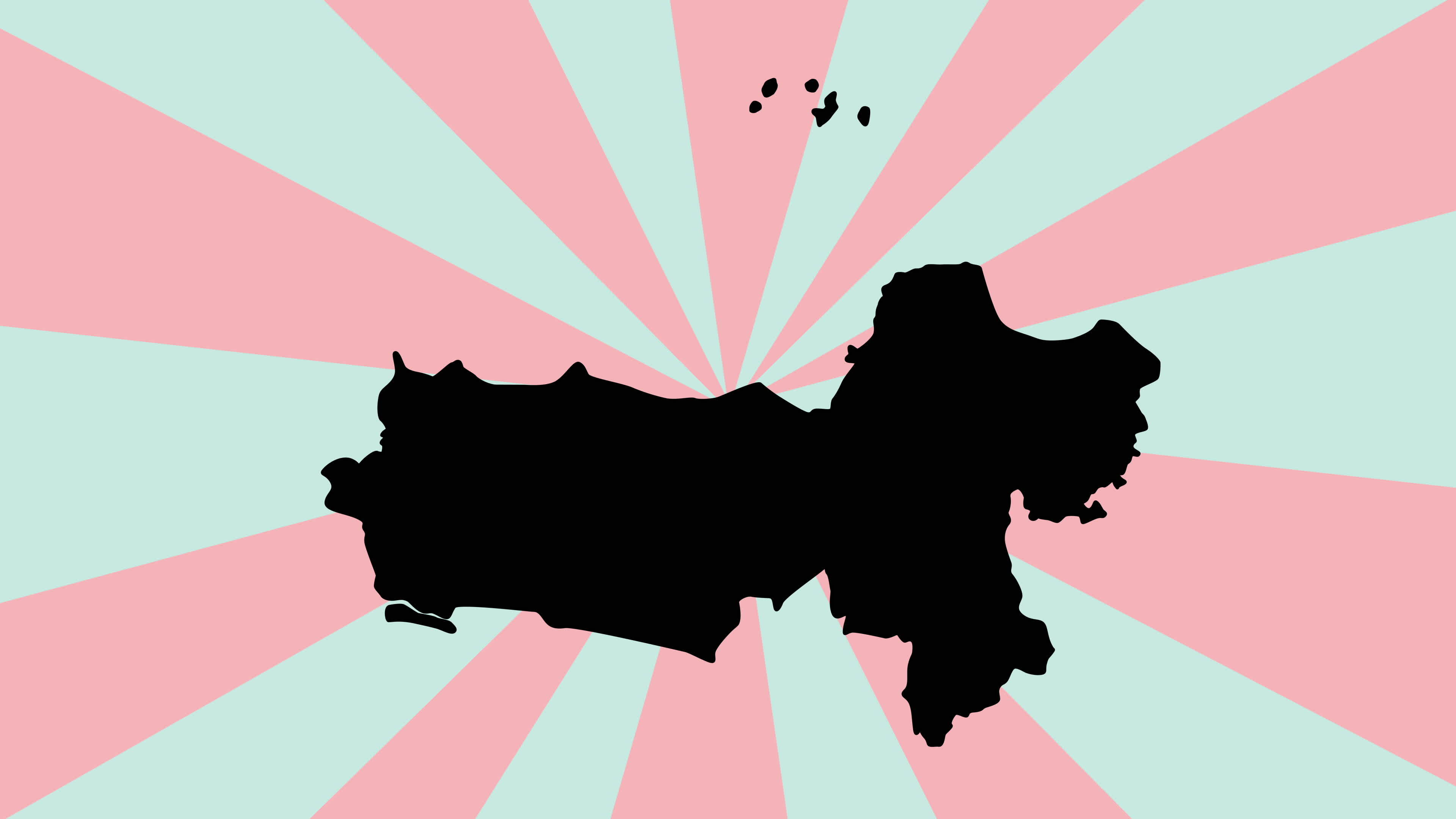 Animated map of Central Java province in Indonesia with a rotating ...