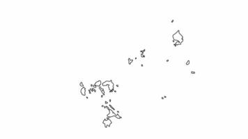 animated sketch map of the Riau Islands in Indonesia video