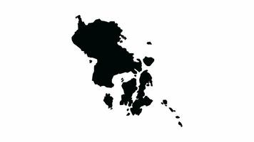 animation formes une carte de central Sulawesi Province dans Indonésie video