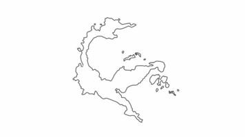 animiert skizzieren Karte von zentral Sulawesi Provinz im Indonesien video