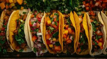 AI generated tacos in many different styles photo